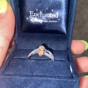 Enchanted Disney Fine Jewelry 14k Rose Gold over Sterling Silver Belle Rose Ring